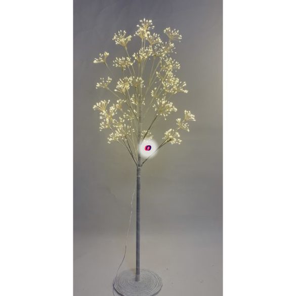 Fa virágos 1120 LED világítással melegfehér elektromos műanyag 150 cm fehér