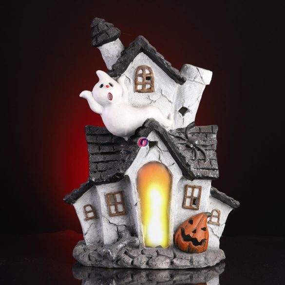 XL Halloweeni Ház szellemmel Lobogó effekt 43 cm