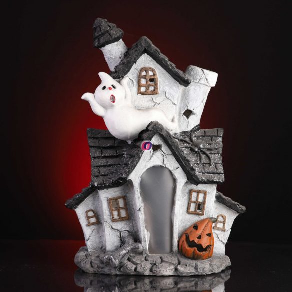 XL Halloweeni Ház szellemmel Lobogó effekt 43 cm