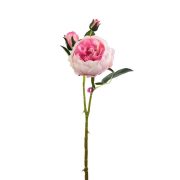 Selyemvirág rózsa szálas 67 cm rózsaszín