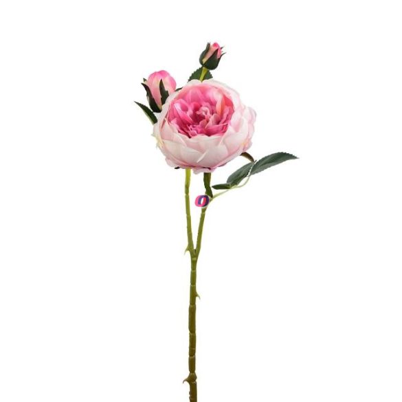 Selyemvirág rózsa szálas 67 cm rózsaszín