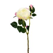 Selyemvirág rózsa szálas 64 cm krém