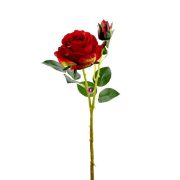 Selyemvirág rózsa szálas 64 cm vörös