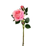 Selyemvirág rózsa szálas 64 cm rózsaszín