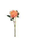 Selyemvirág rózsa szálas 64 cm barack