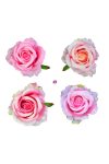 Selyemvirág rózsa fej 8 cm többszínű 16 db-os szett