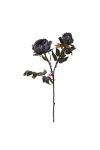 Selyemvirág antik peonia szálas 50 cm fekete