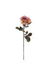 Selyemvirág antik rózsa szálas 65 cm sötét lila