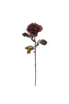 Selyemvirág antik rózsa szálas 65 cm barna