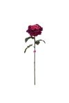 Selyemvirág rózsa szálas 65 cm bordó