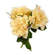 Selyemvirág rózsa csokor 36 cm sárga