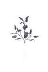Selyemvirág leveles ág 60 cm lila