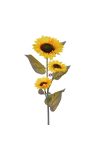 Selyemvirág Napraforgó három virággal 110cm sárga