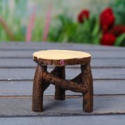 Tündérkert asztal poly 5,9x5,9x5,5cm barna