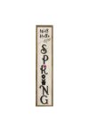Tábla Spring felirattal dekor fa,fém 120x25x2,5 cm fehér, fekete, piros