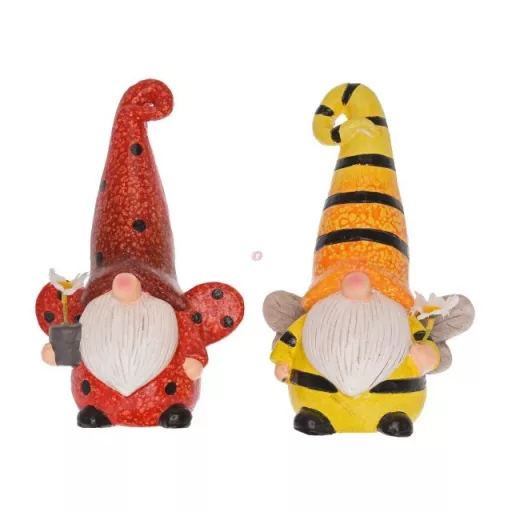 Manó álló kerámia 11x10x24cm sárga, piros 2 féle, 1 db