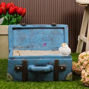 Kerti figura bőrönd ültethető 44,5 cm