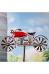 XXL Vintage kerti figura Chopper motor szélforgós kerékkel