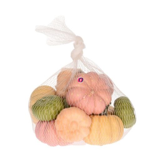 Őszi Tök műanyag 6cm bézs,zöld 12 db-os szett