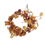 Őszi Koszorú leveles 38cm narancssárga