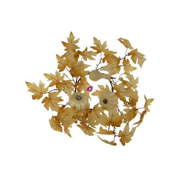 Őszi Koszorú leveles, tökkel 48cm sárga