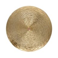 Tányér mintás, műanyag, 33x33x2 cm, arany