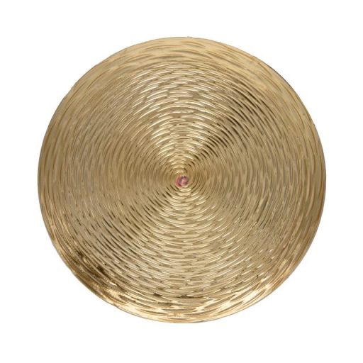 Tányér mintás, műanyag, 33x33x2 cm, arany