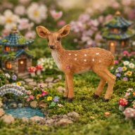 Őz álló poly 7,5x2,5x7,6cm barna