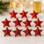 Csillag öntapadós poly 2,9x2,8x0,6cm piros 10 db-os szett