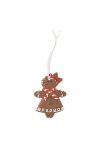 Mézeskalács figura akasztós poly 7x5,2x0,8cm barna