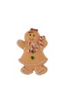 Mézeskalács figura öntapadós poly 3,7x2,5x0,5cm barna 6 db-os szett