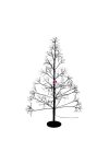 Fa karácsonyfa formájú 990LED világítással melegfehér, elektromos műanyag 120cm fekete