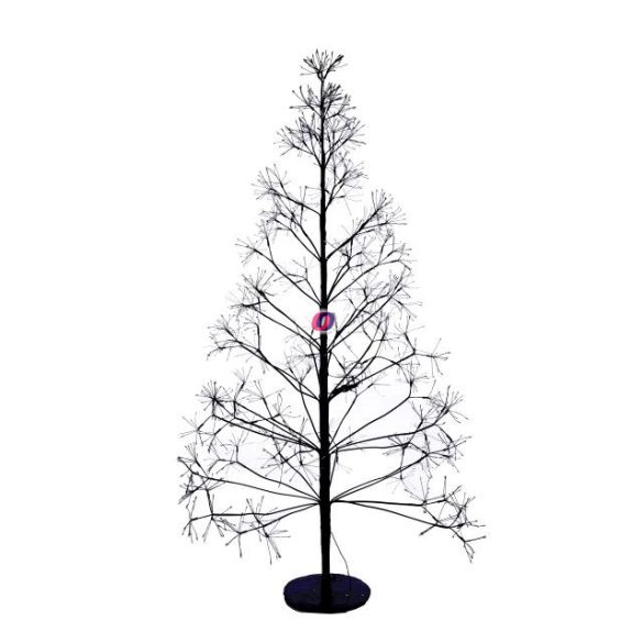 Fa karácsonyfa formájú1500LED világítással melegfehér, elektromos műanyag 150cm fekete