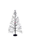 Fa karácsonyfa formájú 2100LED világítással melegfehér, elektromos műanyag 180cm fekete