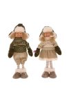 Karácsonyi Kobold bojtos sapkában álló textil 15x11,1x36cm zöld 2 féle