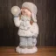 Nagyméretű karácsonyi figura hógolyózó gyerekek fiú, lány LED-es 2 féle 49 cm