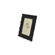 Képkeret méhsejt mintával poly 16,3x21,5x1,5cm fekete