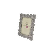 Képkeret virág mintával poly 18,5x23,5x2,3cm szürke