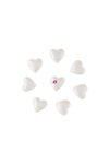 Szív öntapadós poly 2,6x2,4x0,8cm fehér 8 db-os