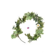 Selyemvirág girland margarétával 150cm zöld, fehér