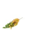 Selyemvirág ág peoniával, hortenziával 50cm zöld, sárga