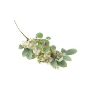 Selyemvirág ág hortenziával 75cm zöld, fehér
