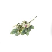 Selyemvirág ág hortenziával 45cm zöld, fehér