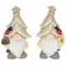 Manó ásóval, virággal álló kerámia 9,5x5,5x16,5cm bézs 2 féle