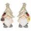 Manó ásóval, virággal álló kerámia 9,5x5,5x16,5cm bézs 2 féle