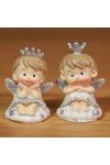 Angyal figura szívvel, csillaggal álló 3,5x1,5x7 cm 2 féle