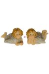 Angyal figura rózsával fekvő 2 féle 10,4x7,4x6,4 cm