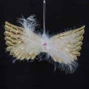 Angyalszárny, akasztós 23 cm arany karácsonyfadísz