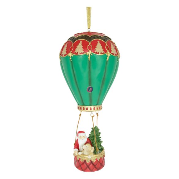 XL Karácsonyi Hőlégballon akasztós 35 cm Mikulásos