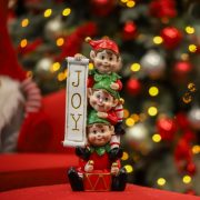   Amerikai karácsonyi ELF manók világító "JoY" 31 cm LED világítással